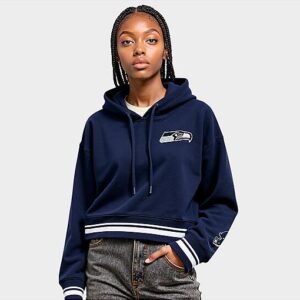 Pro Standard Seattle Seahawks NFL Mashup Rib Cropped Pullover Hoodie