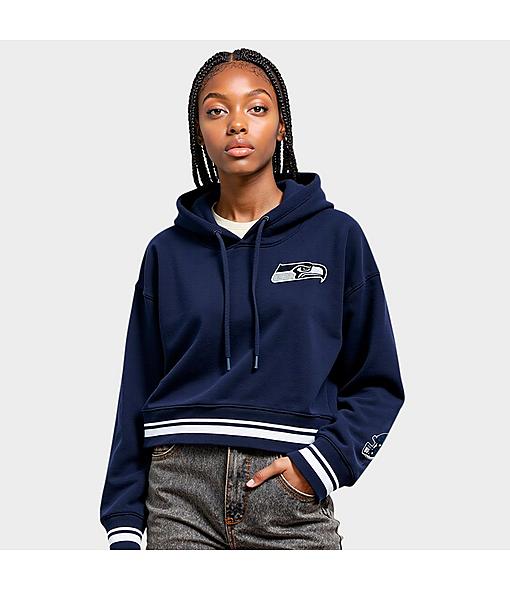 Pro Standard Seattle Seahawks NFL Mashup Rib Cropped Pullover Hoodie