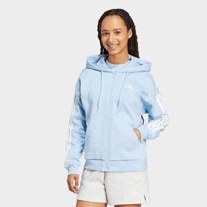 adidas Essentials 3-Stripes Fleece Full-Zip Hoodie