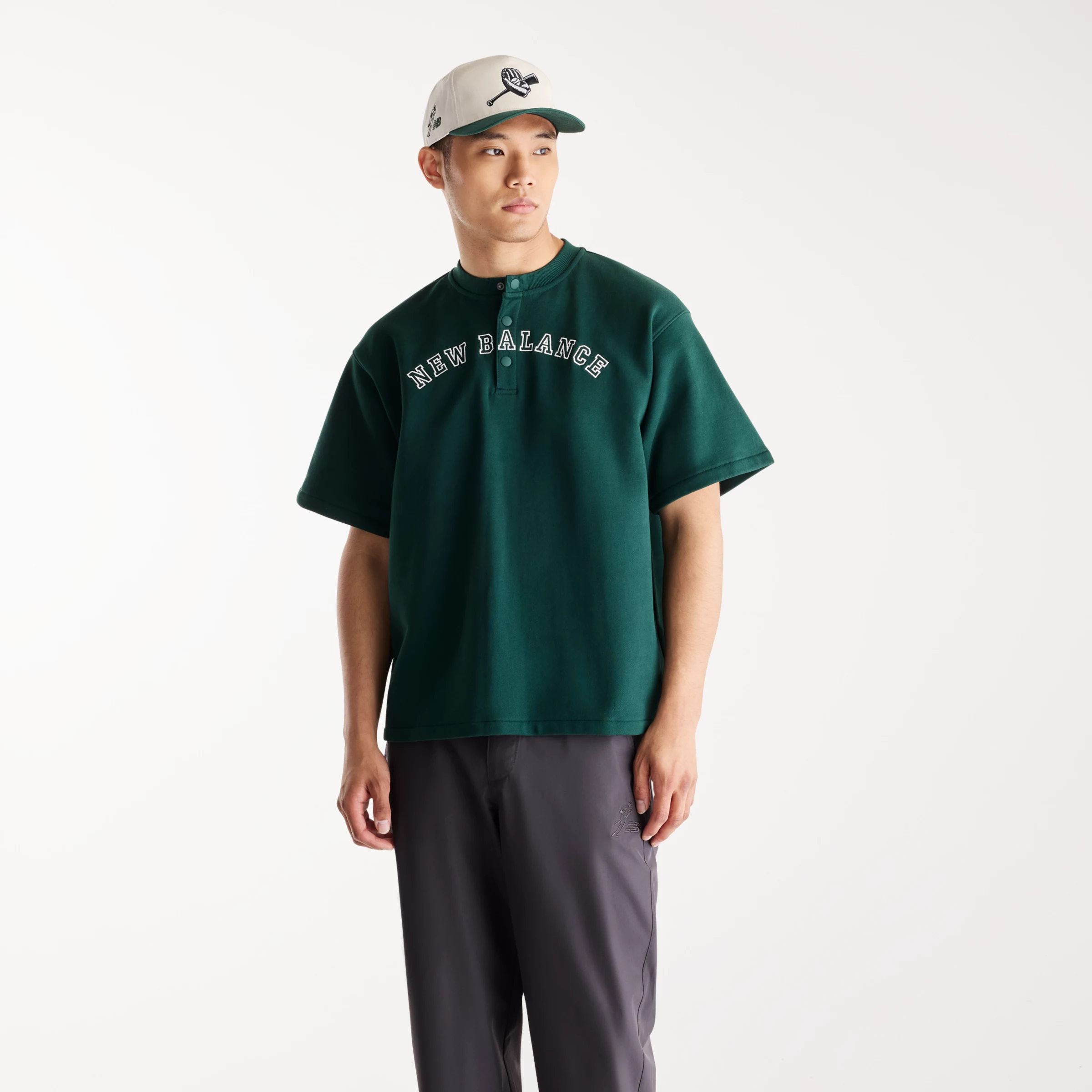 Shohei French Terry Henley Neck Top