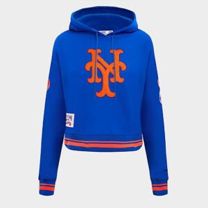 Pro Standard New York Mets MLB Retro Classic Fleece Cropped Pullover Hoodie