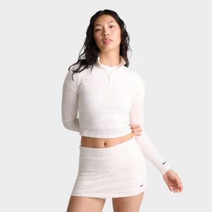 Nike Sportswear Chill Knit Quarter-Zip Long-Sleeve Ribbed Top